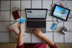 Young woman using laptop