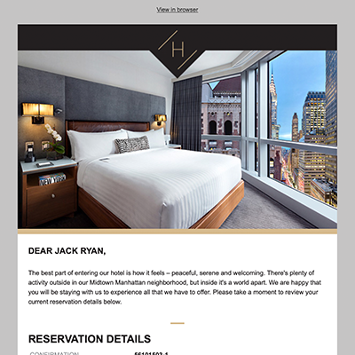 hotel confirmation email template hotel confirmation email template