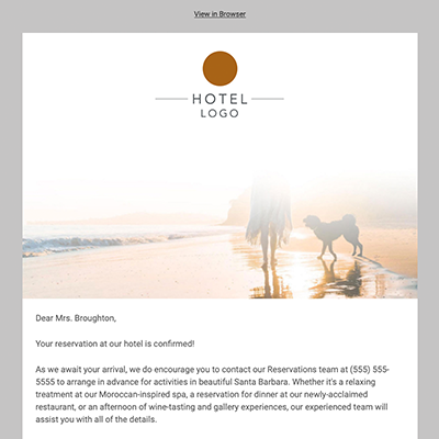 hotel confirmation email template hotel confirmation email template