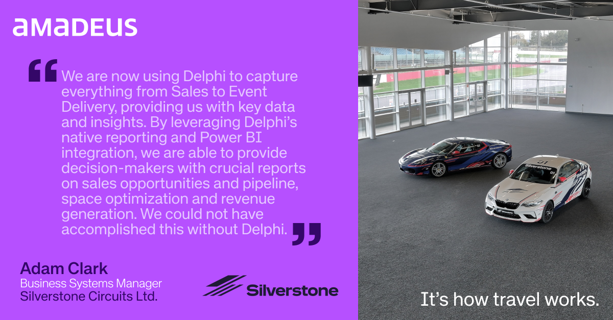 Silverstone testimonial for Delphi Sales & Catering Solutions