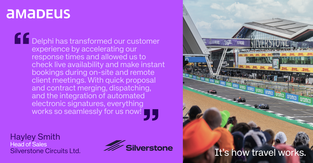 Silverstone testimonial for Delphi Sales & Catering Solutions