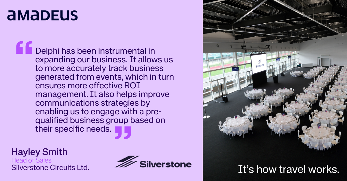 Silverstone testimonial for Delphi Sales & Catering Solutions