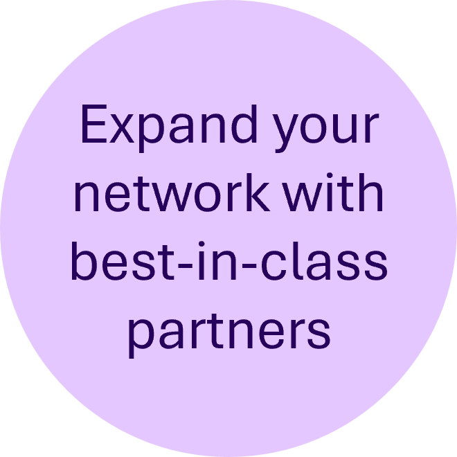 Expand your network with best-in-class partners